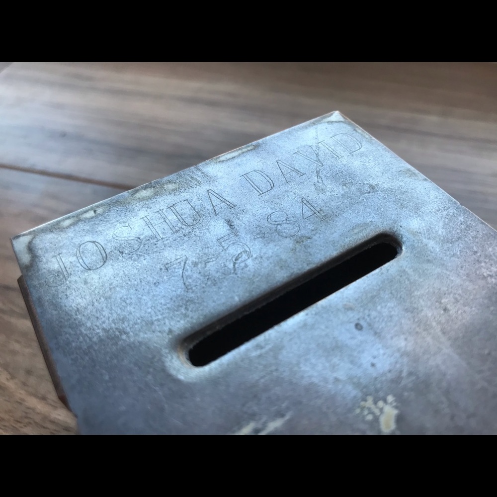 Vintage 80s Silver Metal Baby Nursery Piggy Bank - Picture 5 of 5